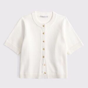NWT - Abercrombie Short-Sleeve Crew Cardigan - Medium